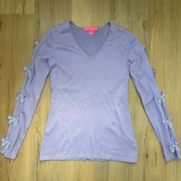 Lilly Pulitzer Tops - Lilly Pulitzer Lavender Purple Cotton Blend Long Sleeve Blouse